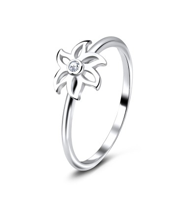 Blooming Flower Silver Ring NSR-3206